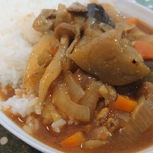 なすとしめじのカレー♪